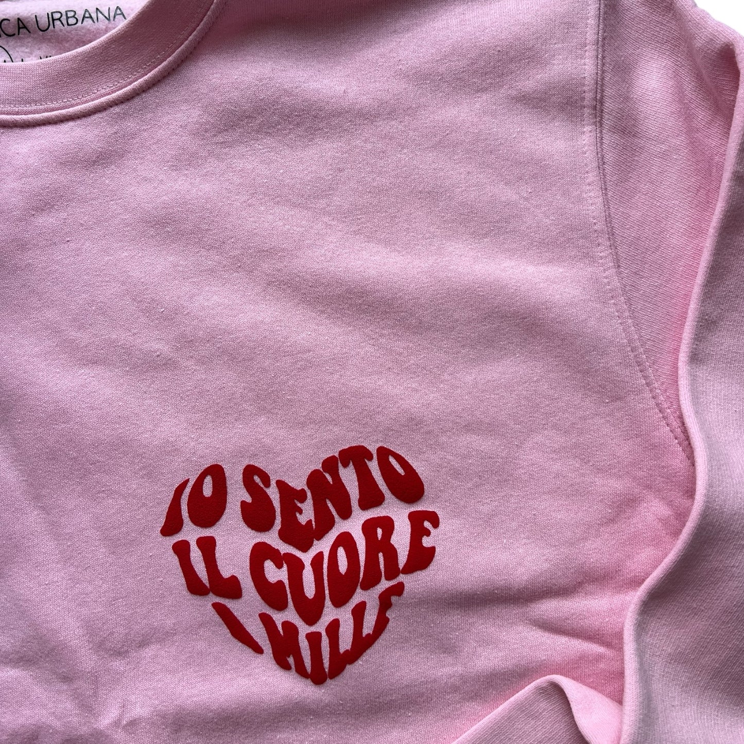 Felpa UNISEX girocollo - "Cuore a mille"