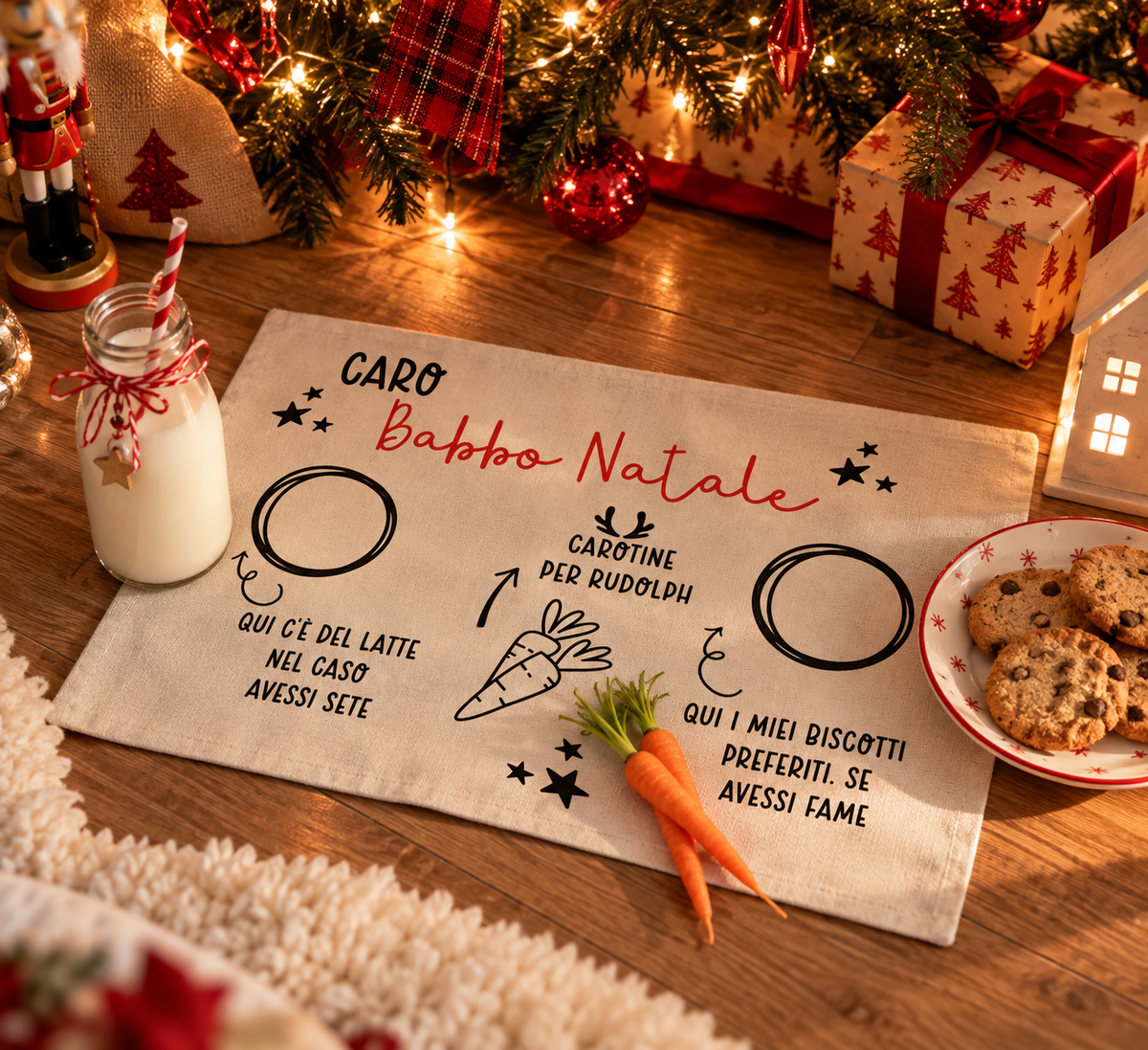 NATALE ~ Tovaglietta di Babbo Natale