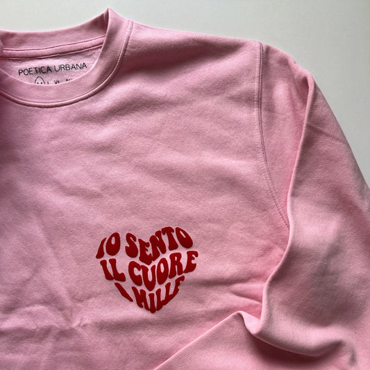 Felpa UNISEX girocollo - "Cuore a mille"
